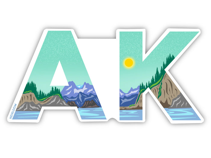 Alaska AK State Sticker - Vinyl Art Decal