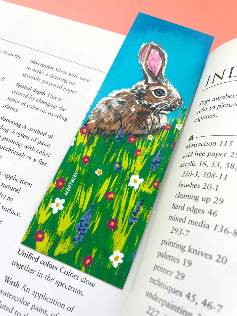 Wildflower Rabbit Bookmark