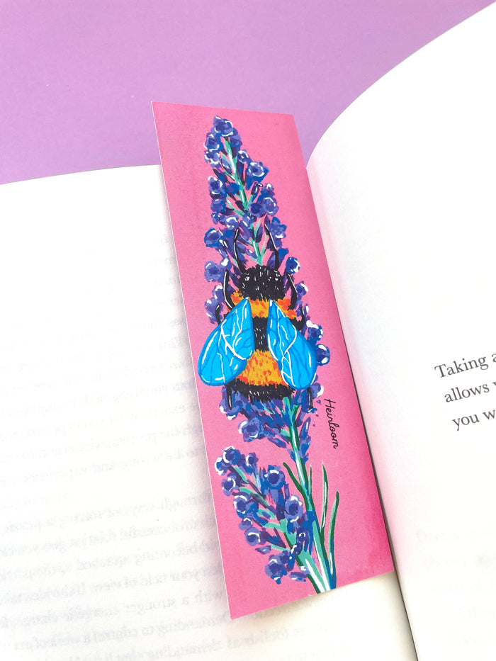 Lavender & Bumble Bee Bookmark