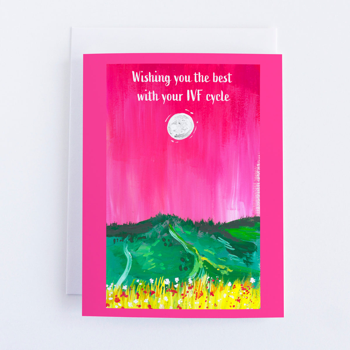 Pink Skies IVF Cycle Greeting Card