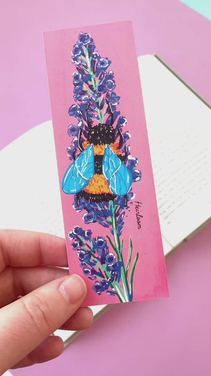 Lavender & Bumble Bee Bookmark