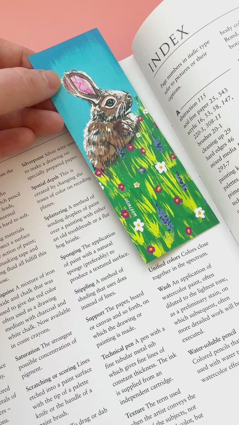 Wildflower Rabbit Bookmark